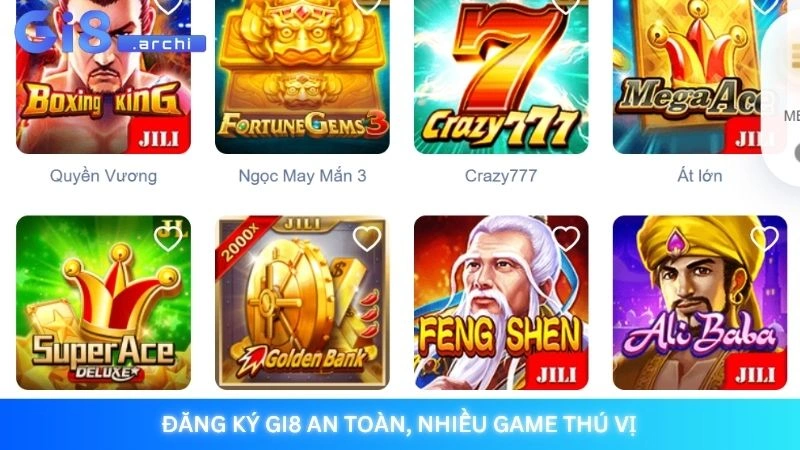 Đăng ký Gi8 - Nhận ngay thưởng chào mừng cực khủng 【2025】 1 Đăng ký Gi8 an toàn, nhiều game thú vị
