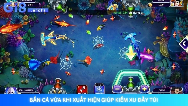 Bắn cá ăn xu Gi8 - Trở về tuổi thơ với game siêu thị cực hot 3 Bắn cá vừa khi xuất hiện giúp kiếm xu đầy túi