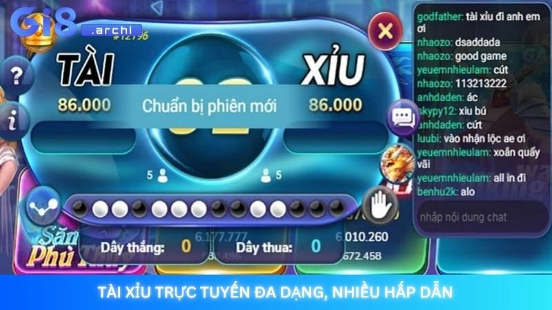 Tài xỉu trực tuyến đa dạng, nhiều hấp dẫn